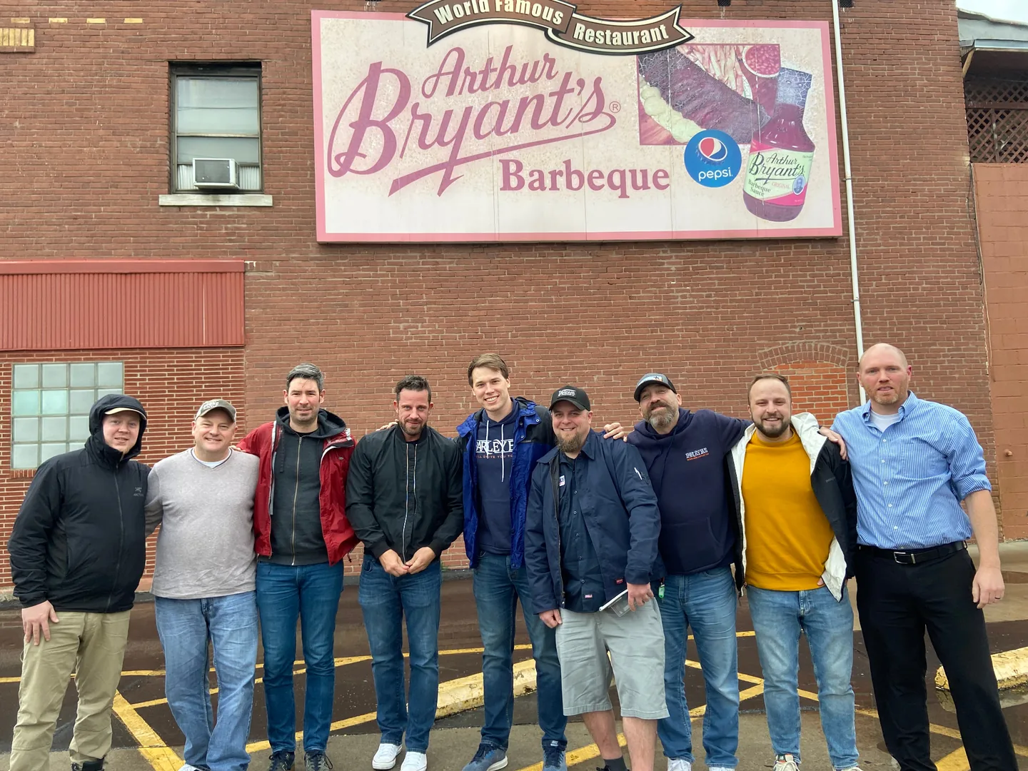 Tour group at Arthur Bryant's Barbeque in Kansas City